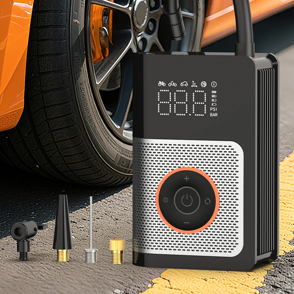 

YIJU Rechargeable Car Air Pump Tire Inflator Portable Compressor Digital Wireless Car Tire Inflator For Motocycle Bicycle Balls