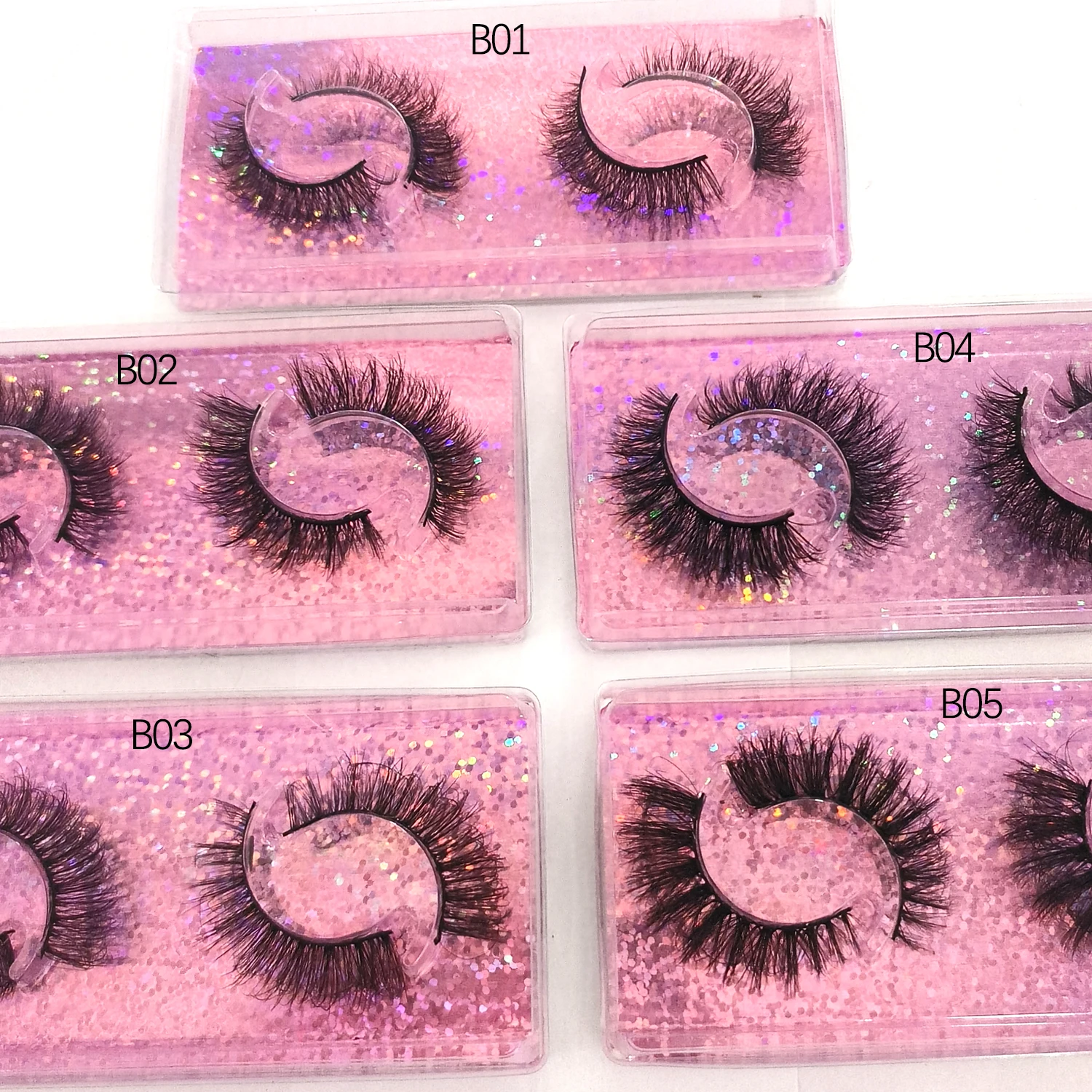 5/10/30/50/100 Boxes 2 Pairs 3D Mink Lashes Faux Mink Fluffy Lash Soft Full Thick Wispy Eyelash Dramatic False Eyelashes Makeup