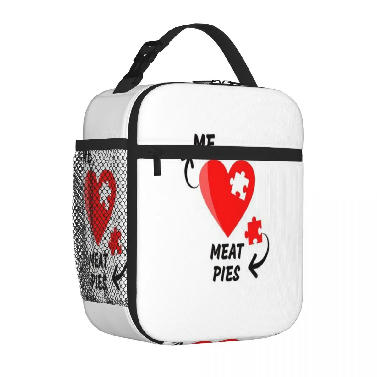 Hot Sale I Love Meat Pies - Australian Traditional Foods Neoprene Texture Insulated Tote Office Daily Reusable Lunch Bag