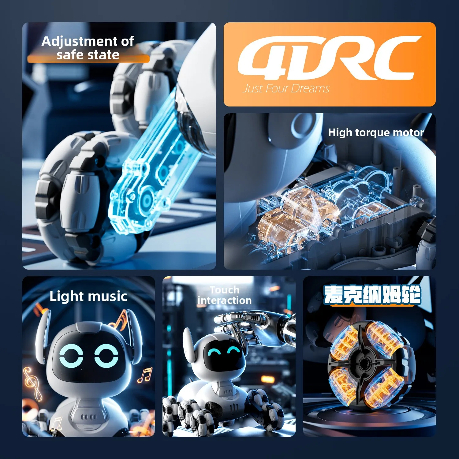 Jouet Robot Intelligent pour chien RC pour enfants, jouet électrique mécanique pour chien, cadeau pour garçon, modèle pour animal de compagnie, détection de gestes, chien robotique Intelligent