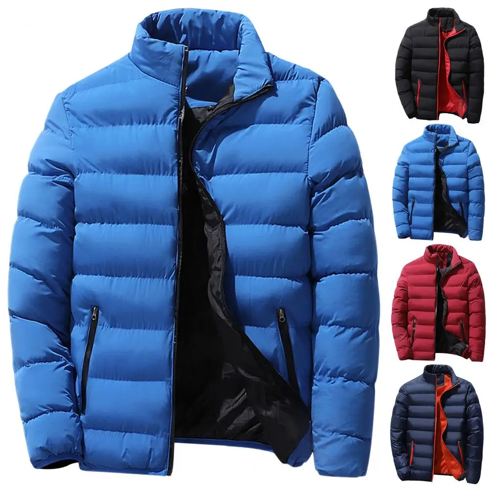 Abrigo deportivo de algodón grueso para hombre, cárdigan de cuello alto, chaqueta acolchada para exteriores, chaqueta informal, abrigo de béisbol cálido, Otoño e Invierno