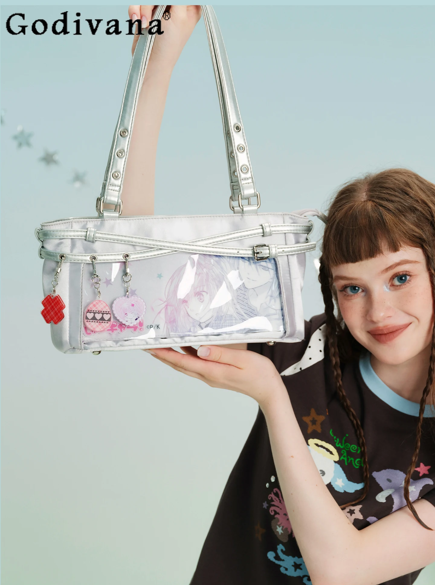 

Sweetheart Girl Japanese Original Lolita Cute Pain Bag Star Chaser Bag Daily Commute Casual Shoulder Bag