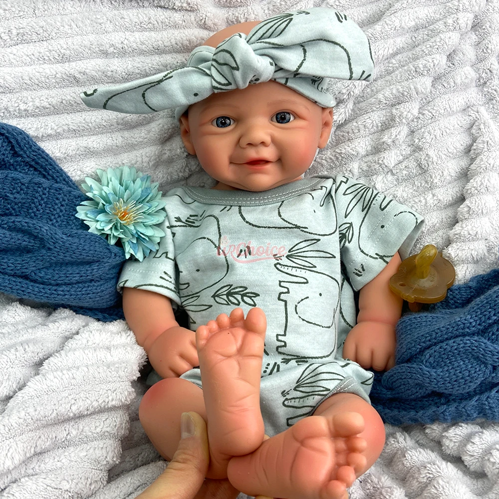 43cm artistieke siliconen reborn pop handgemaakte zachte levensechte waterdichte babyjongen/meisje cadeau voor dementiepatiënten kinderspeelgoed