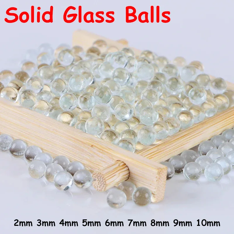 

1000-2000pcs 2/3/4/5/6/7/8/9/10mm Solid Glass Balls Transparent High Precision Anti Boiling Ball Oscillation Bead Laboratory Use
