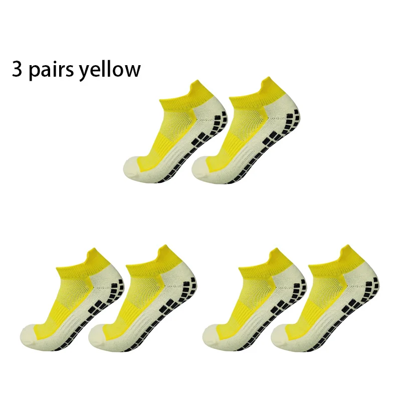 3 pairs of classic short football socks women non slip socks, sweat absorbing towel bottom sports soccer socks