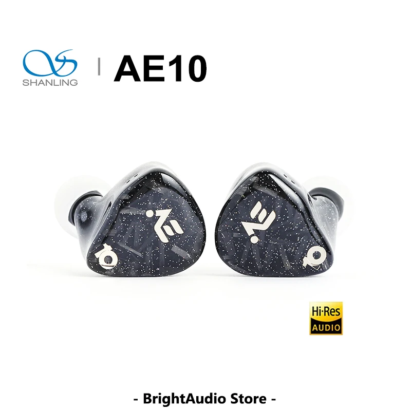 

SHANLING AE10 10BA High-End In-Ear Earphone Pure 10 Balanceo Balanced Armature Driver Design 0.78mm Wired Cable 4.4mm Plug