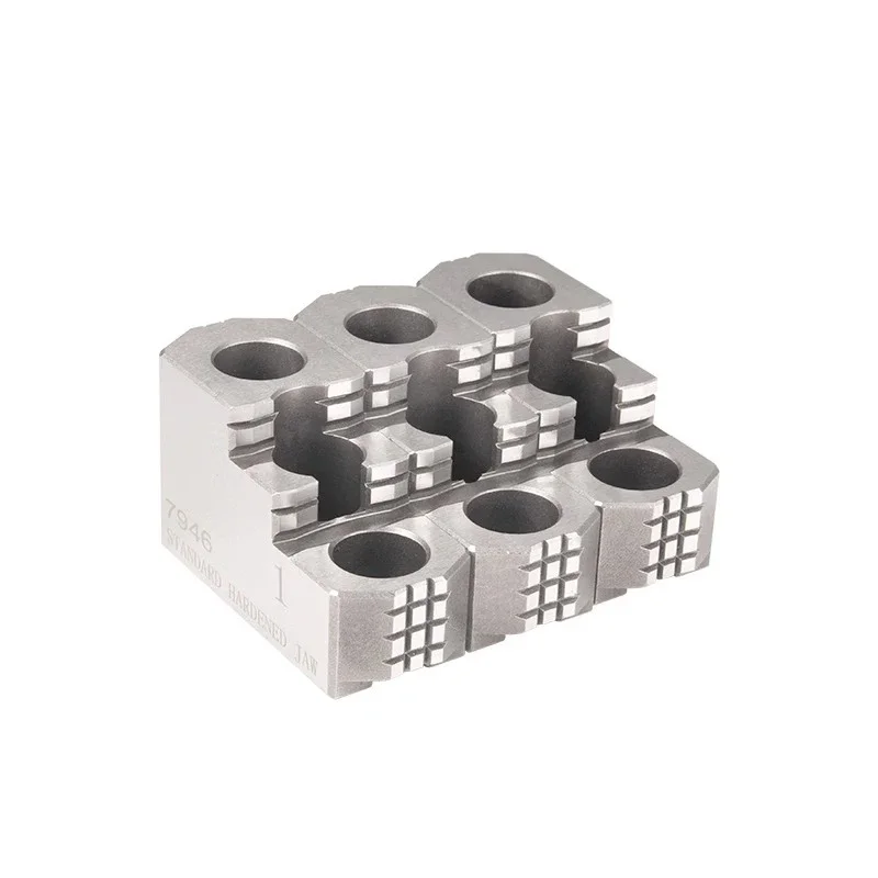 

6 Inch Standard 3 Steps Jaw Steel Pneumatic Chuck 3 Jaw Hard Jaw for Lathe Chuck