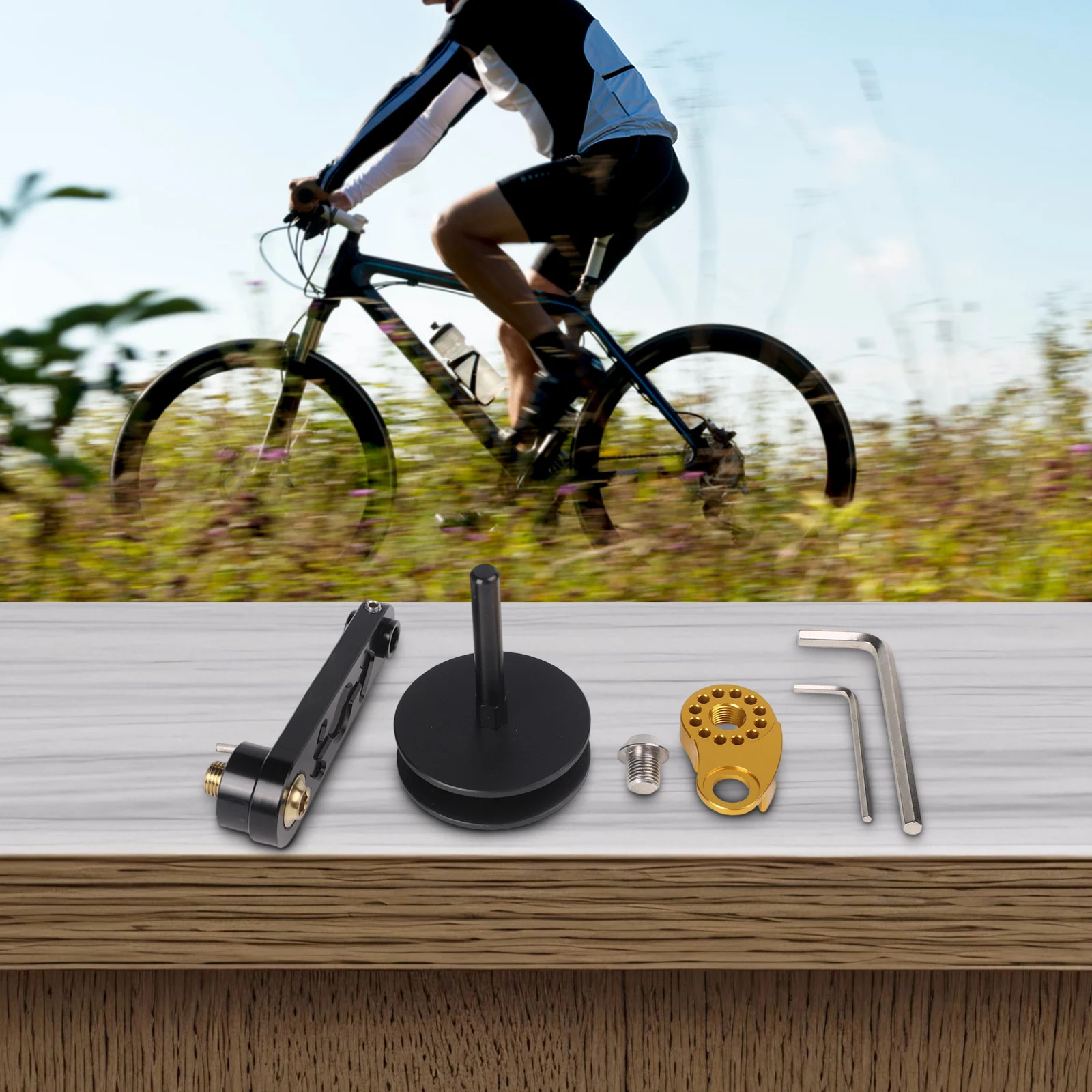 

1pc Bike Chain Tensioner 11T Pulley Aluminium Alloy Single Speed Chain Guide Torque Regulator Bicycle Chains Tensioner Parts