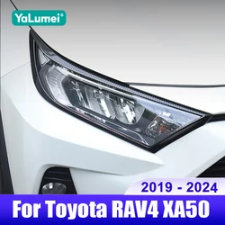 For Toyota RAV4 XA50 2019 2020 2021 2022 2023 2024 RAV 4 Hybrid Car Front Headlight Eyebrow Eyelids Trim Cover Accessories