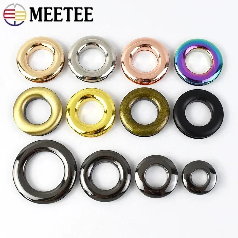 Meetee 4/10Pcs 10-25mm High-quality Metal Bag Buckles Eyelet Screw Grommet Die Casting O Ring Eyelets DIY Sewing Accessories