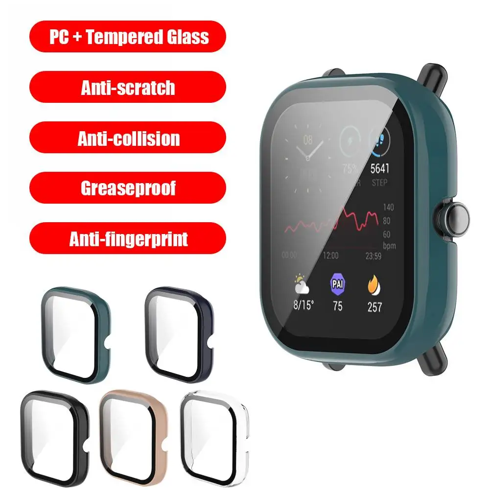 For Huami Amazfit GTS 2 Mini Glass + Cover Tempered Glass Film Screen Protector