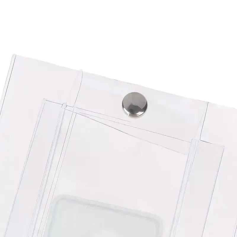 Transparent PVC Jewelry Bags: 1Pc Snap Packaging Necklace Bracelet Dustproof Watch Gift Storage