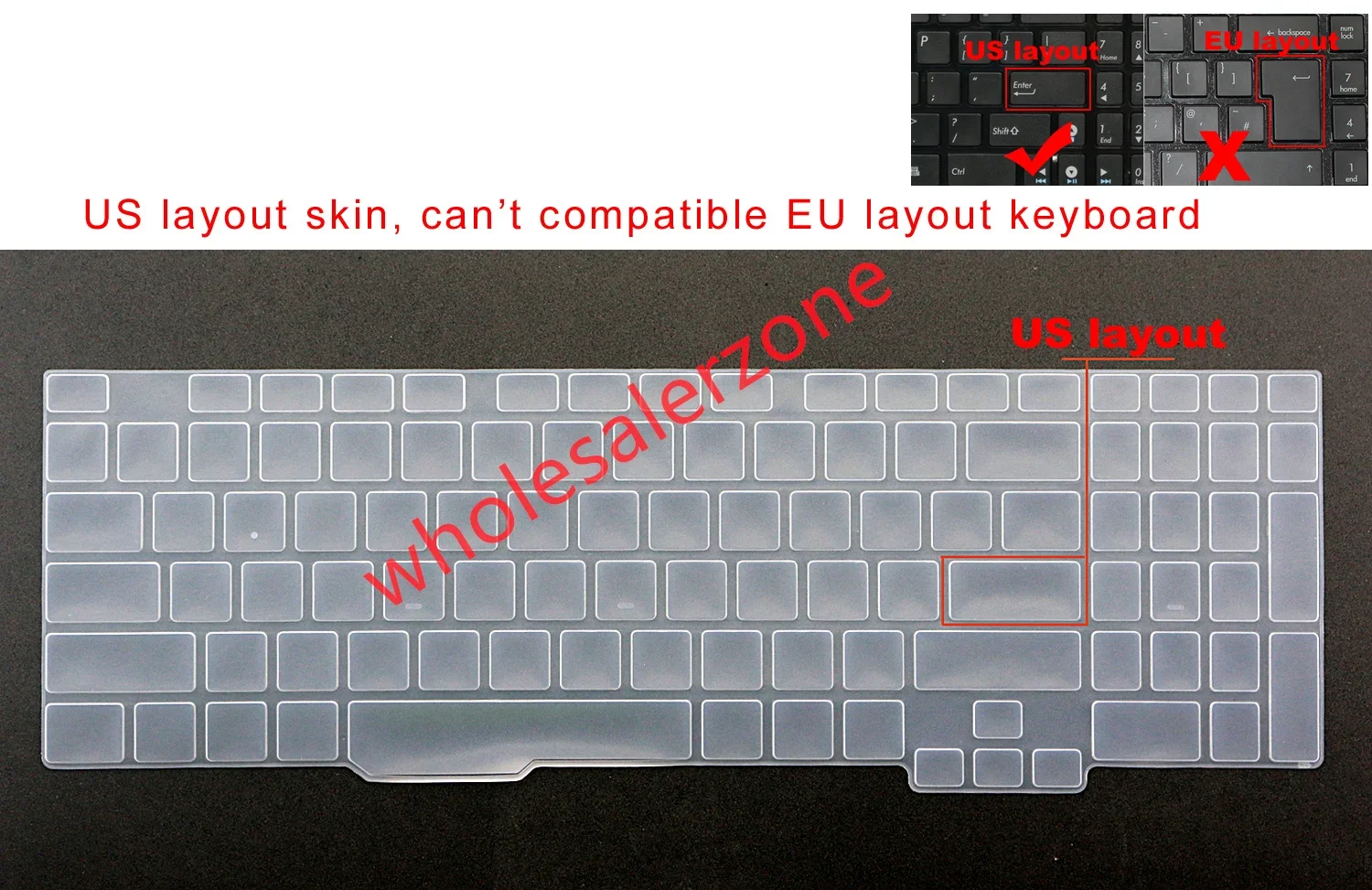 New for ASUS FA506 FA706 FX506 PLUS FA706IU series US Keyboard Silicone Skin Cover Protector