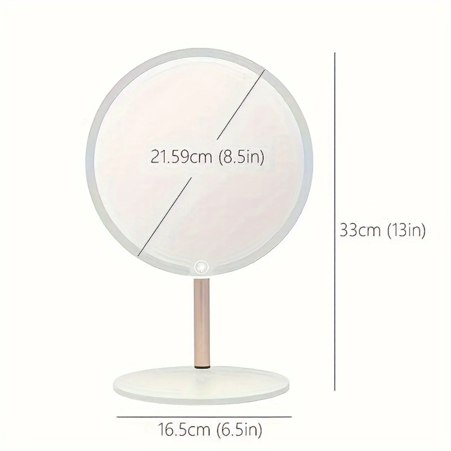 Portable Desktop LED Makeup Mirror With 3 Levels Of Light, 90 Degree Swivel, And Press Button Dimming - Perfect For Travel And G