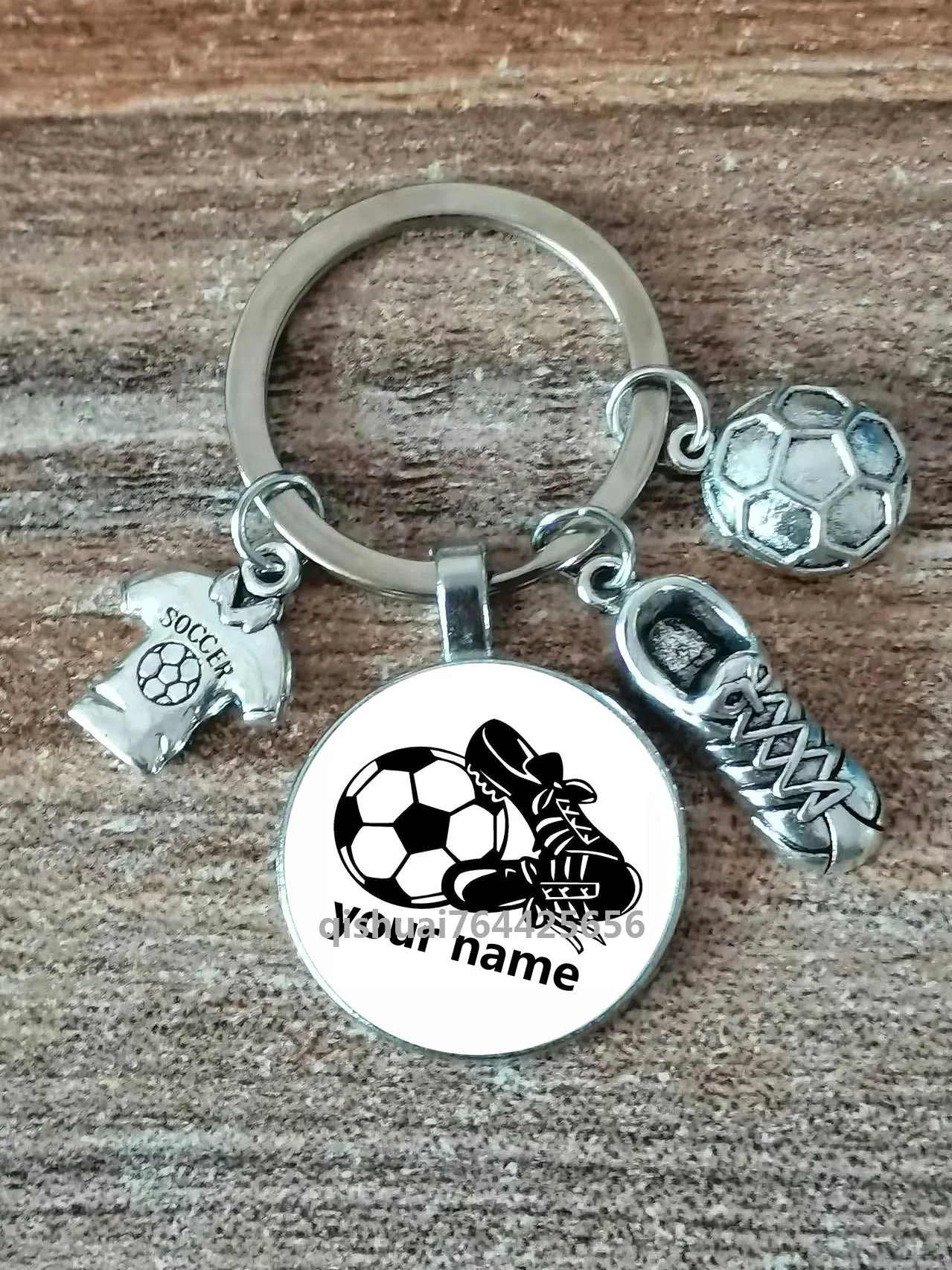 Football Diy Custom Name Keychain Play Football Boy Keychain, Diy Private Custom Keychain For Football Lovers