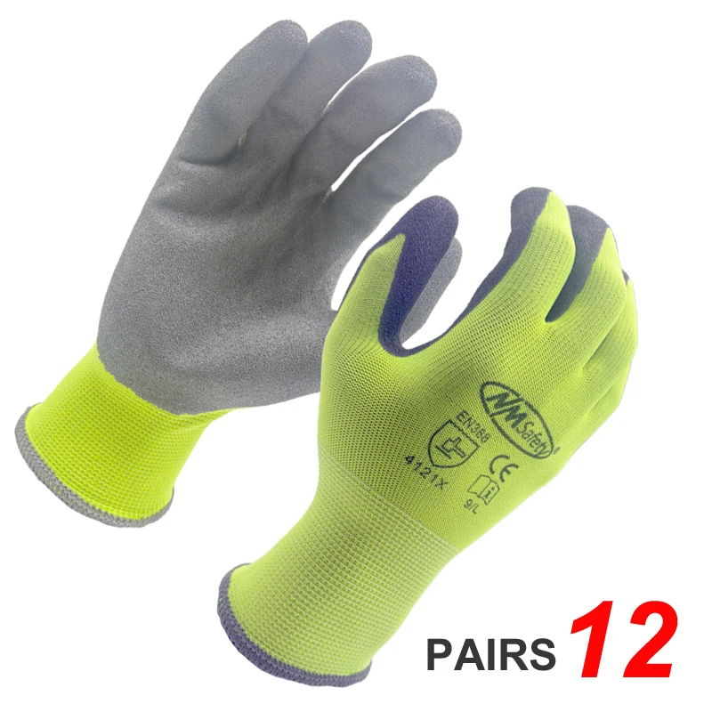 12 Pairs Unisex Work Gloves for Gardening Men's/Women's Assembly Gloves Suitable for Construction Machinery Workshop Woodworking