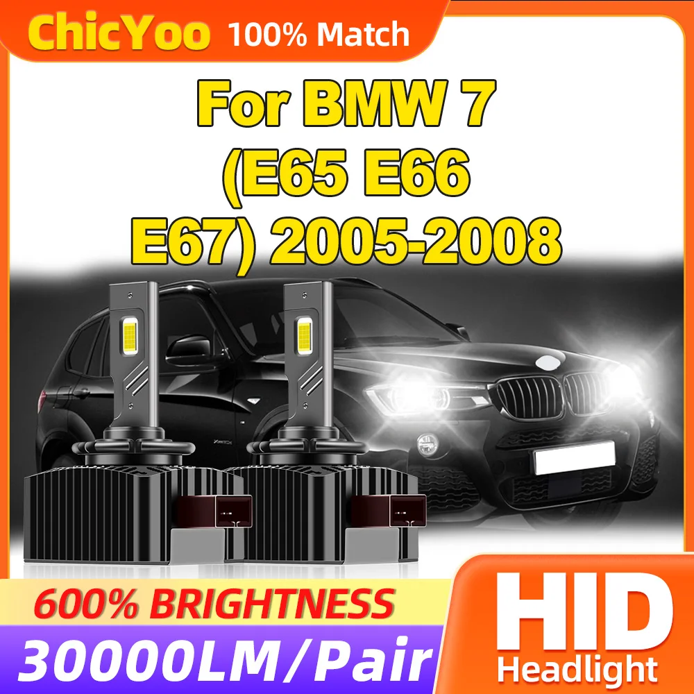 

120W Auto Lamps 30000LM HID Xenon Headlight Bulbs 6000K White LED Car Headlamps For BMW 7 (E65 E66 E67) 2005 2006 2007 2008