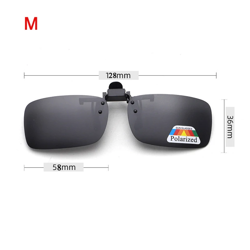 4 Color Grey Lenses Polarized Sunglasses Clip On Flip Up UV 380 Driving Fishing Night Vision Glasses Clips Decor Tools