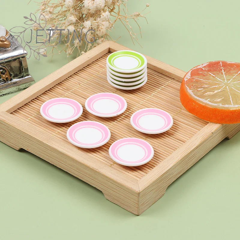 ชุดจานชามจิ๋วทนทาน 1 ชุด อุปกรณ์ตกแต่งบ้านตุ๊กตาขนาดเล็ก