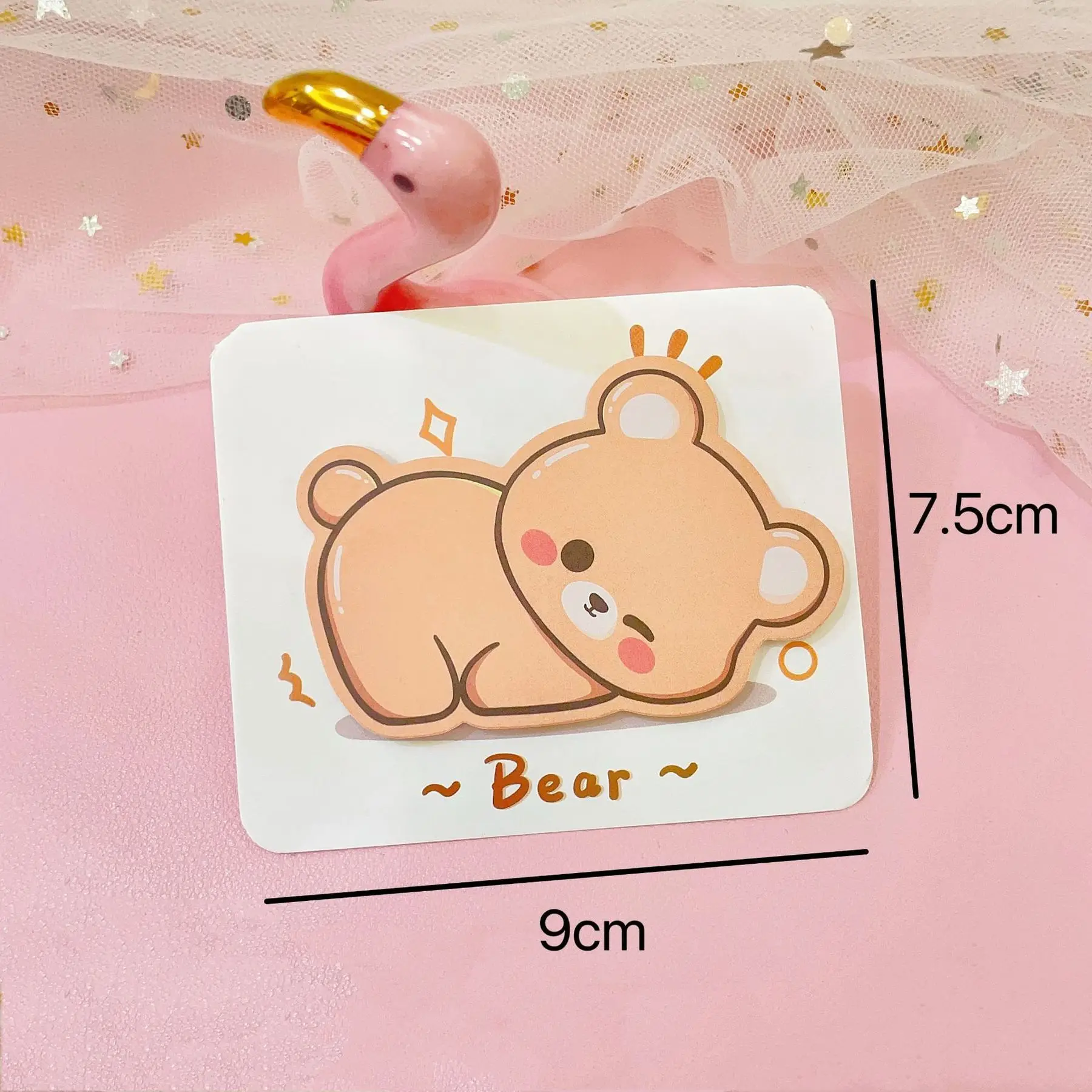 1 sztuka Lytwtw's Adhesive Cute Cartoon Animal Notes Notepad Memo Pad Office School Supplies Stationery Sticker