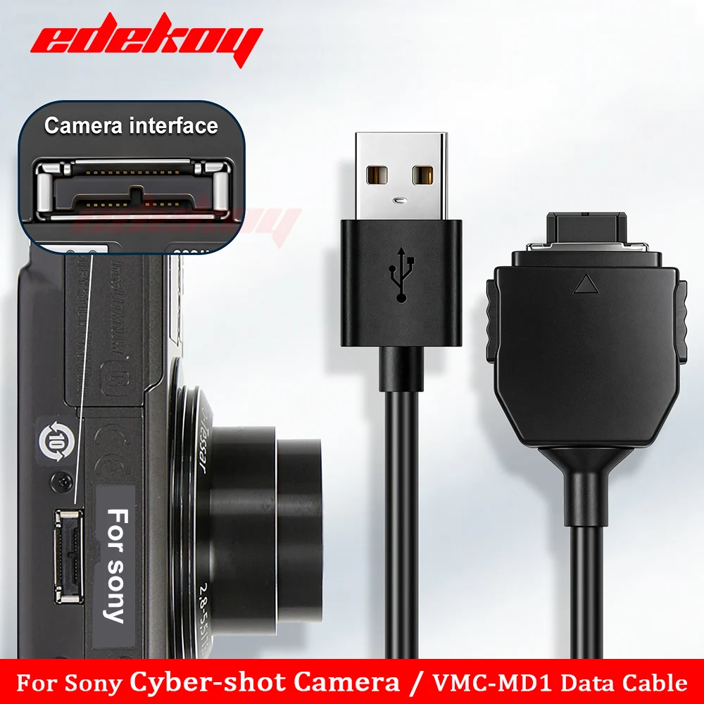 Кабель передачи данных VMC-MD1 USB совместим с камерами Sony Cyber-shot: DSC-WSC-W3, W35, W50, W85, W120, W130, W150, W170, T5, T9, T2.
