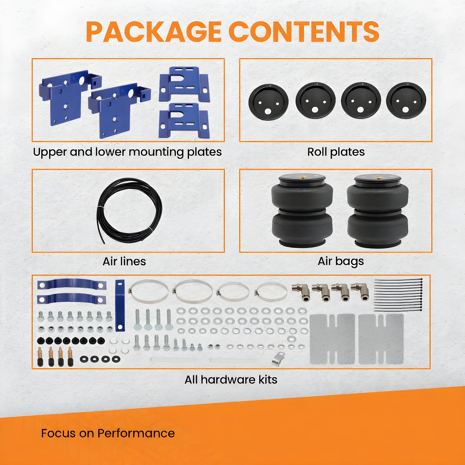 Rear Air Suspension Bag Kit 5000lbs for Chevrolet Silverado GMC Sierra 2500 HD 3500 2001-2010 Air Spring Bag Kit