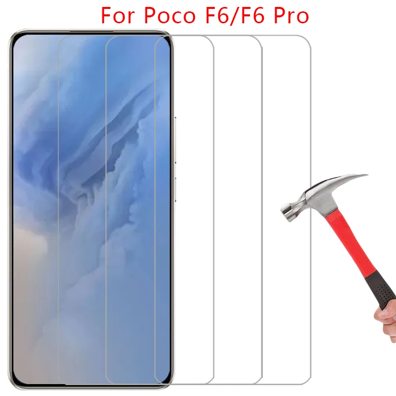 

protective tempered glass for xiaomi poco f6 pro screen protector on pocof6 f 6 6f f6pro pocof6pro 5g phone film xiomi poc pco