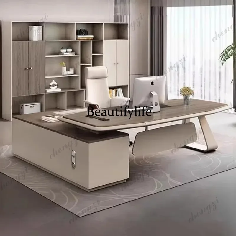 NQ52  Upgrade Protector Office Table Aesthetic Organizer Specialty L Shaped Office Desk Commercial Wooden Mesa