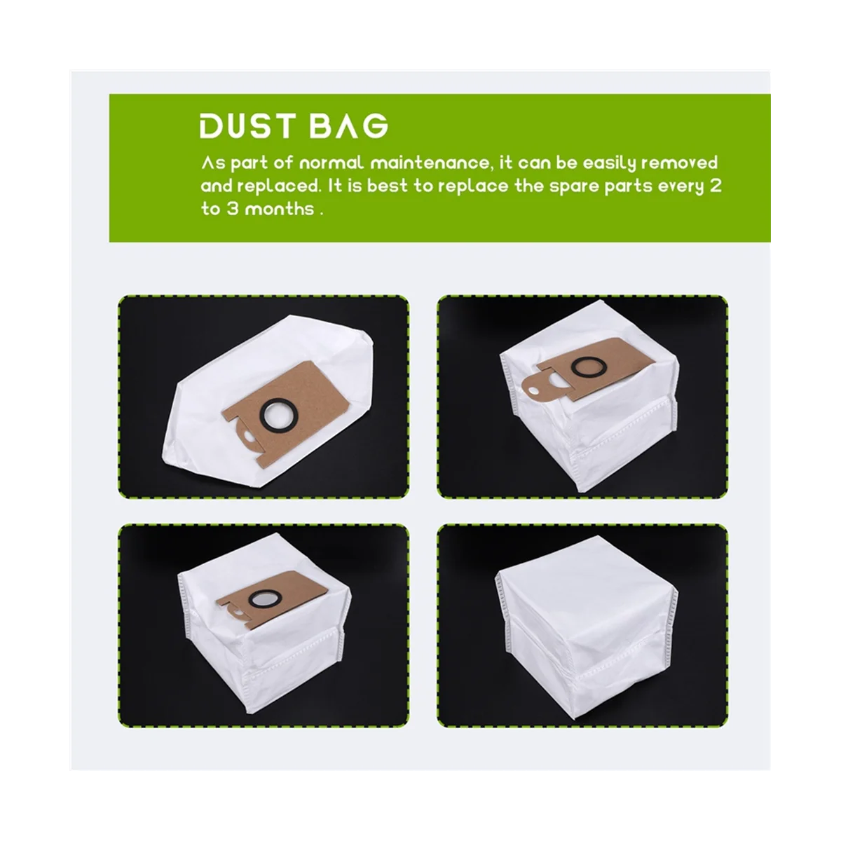 16 قطعة أكياس الغبار لاستبدال V980MAX V980PLUS جهاز آلي لتنظيف الأتربة كيس الغبار-ABLM #4