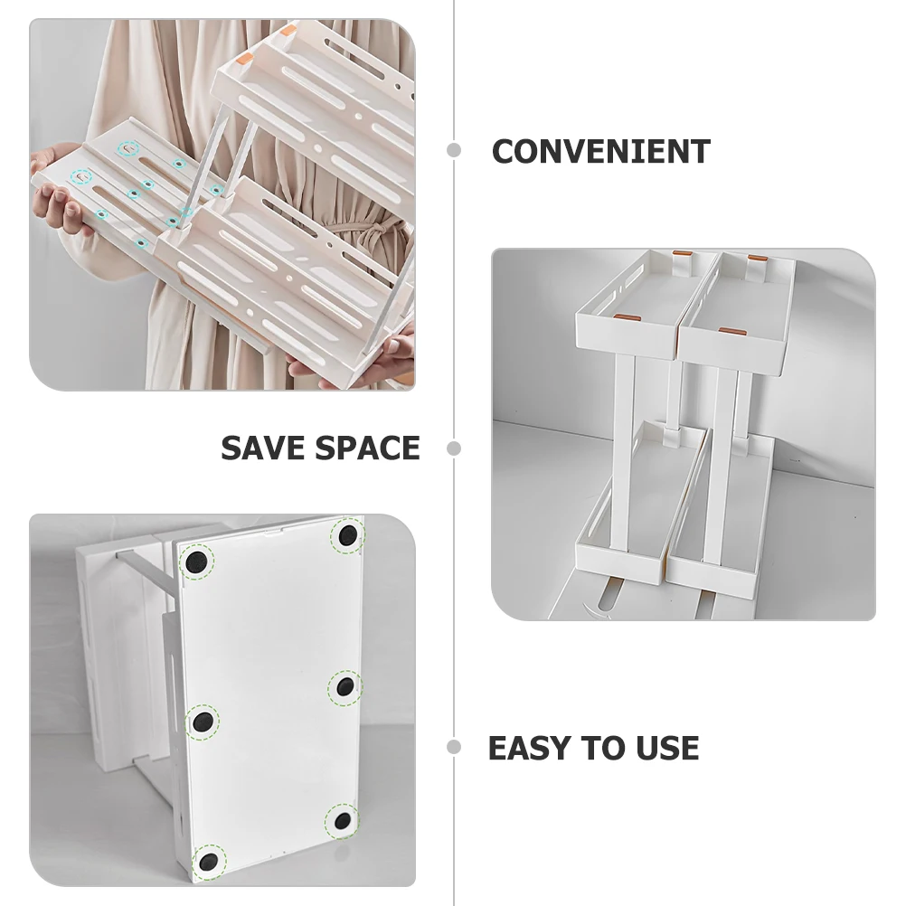 

Sliding Storage ganizer Multifunctional Kitchen Rack High White Spice Rack Seasoning Jar Holder Counter Condiment St Tabletop