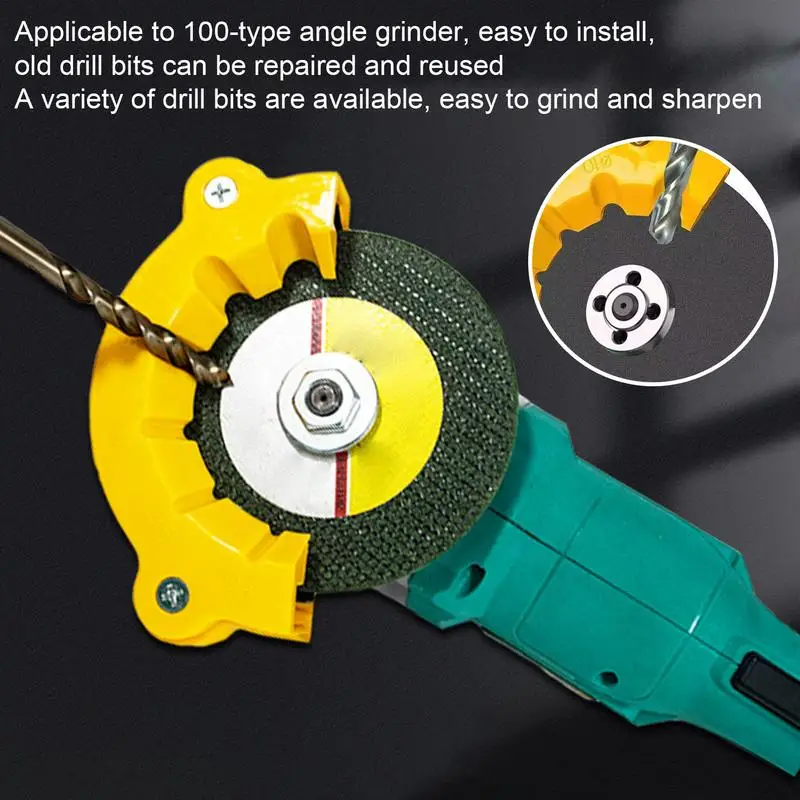 Drill Bit Sharpener Adjustable Drill Sharpener Machine Angle Grinder Bit Sharpener Stable Drill Bit Grinder for Multi