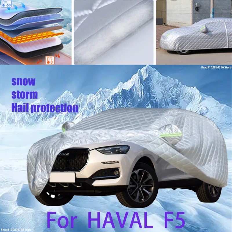 

For HAVAL F5 Outdoor Cotton Thickened Awning For Car Anti Hail Protection Snow Covers Sunshade Waterproof Dustproof