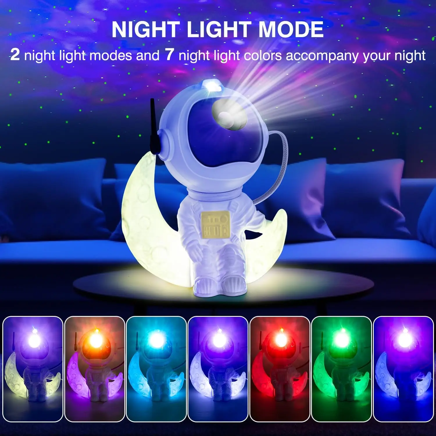 Astronaut Galaxy Projector Nachtlampje Met Afstandsbediening Timing Sterrennevel Led Maanlamp Kinderkamer Decor Verjaardagen Geschenken