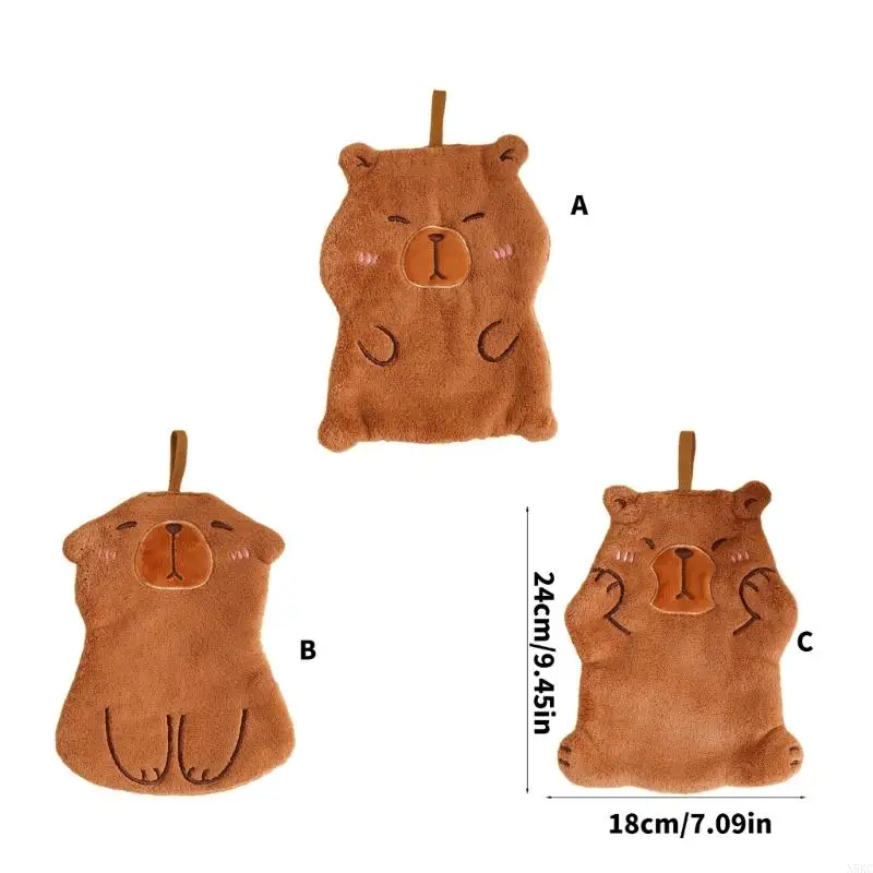 N5KC Decorative and Functional Capybara Shaped Hand Towel for Soft Absorbent Towel