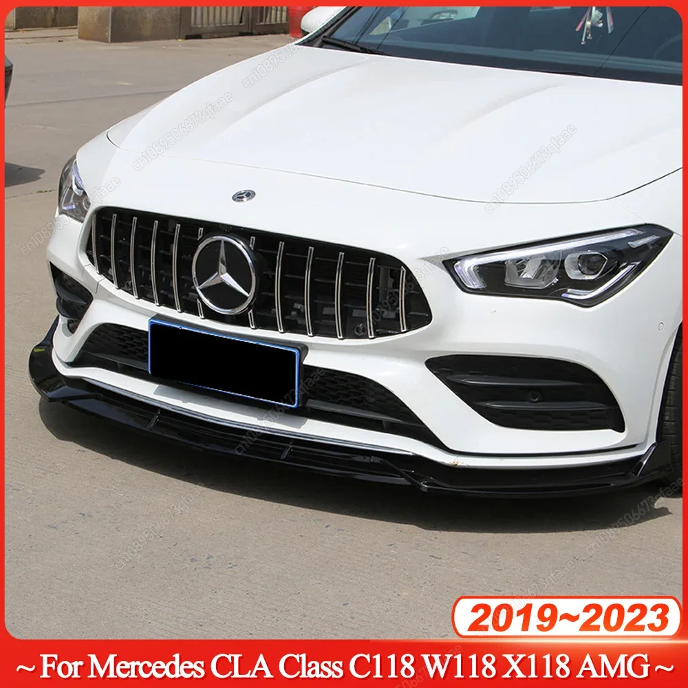 

Рассеиватель переднего бампера для Mercedes Benz CLA Class C118 W118 X118 CLA180 200 220 250 CLA35 CLA45 AMG 2019-2023, черный