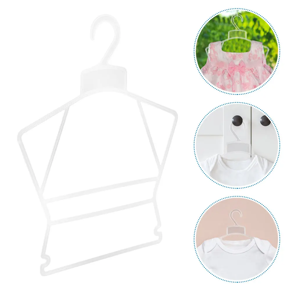 

20pcs Plastic Baby Clothes Infant Toddler For Closet Kids Clothes Small Hangers Lightweight Anti-Deformation Hangers For Baby