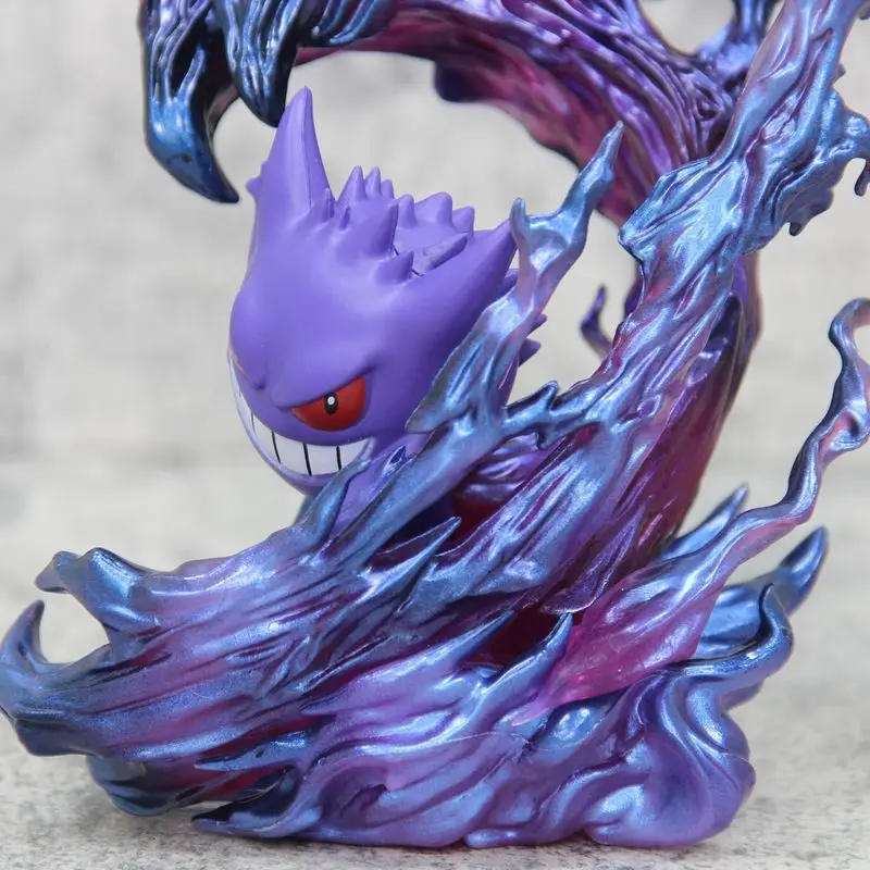 Nowy Pokemon Gengar 18cm Cartoon Action Figure Gengar Ghost Claw Anime Collectible Model Pvc Statue Toy Ornament Doll Gifts