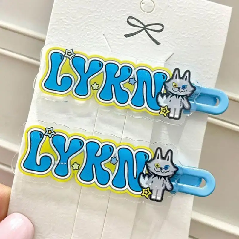 Banda tailandesa para niño LYKN Lycan Lykyou, tocado de Cosplay con letras acrílicas, Clip de pico de pato, horquillas, joyería, accesorios para el cabello, regalo