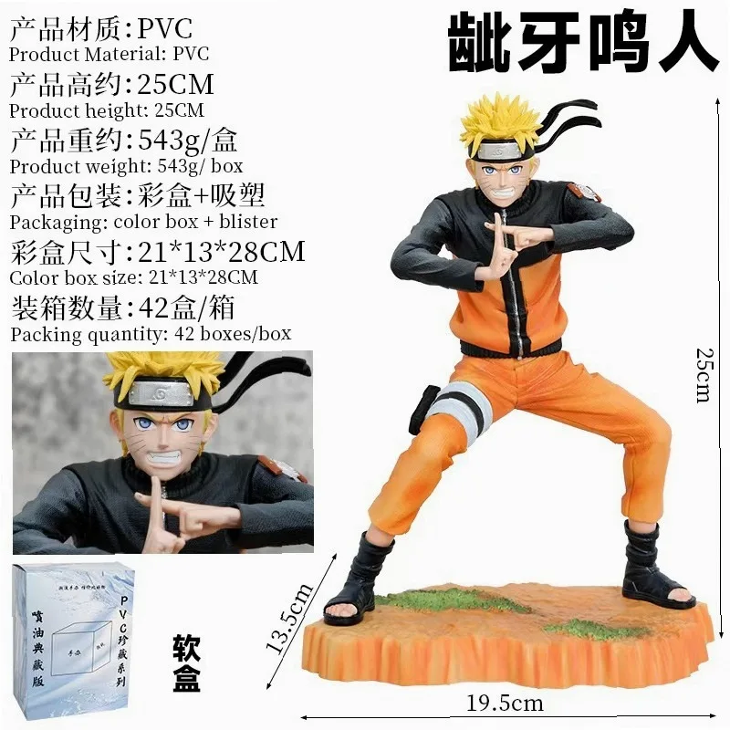 Naruto Uzumaki Grinning Head Action Figure Anime GK Statue Collectible Model Desk Decor Home Office Gift for Otaku Fans