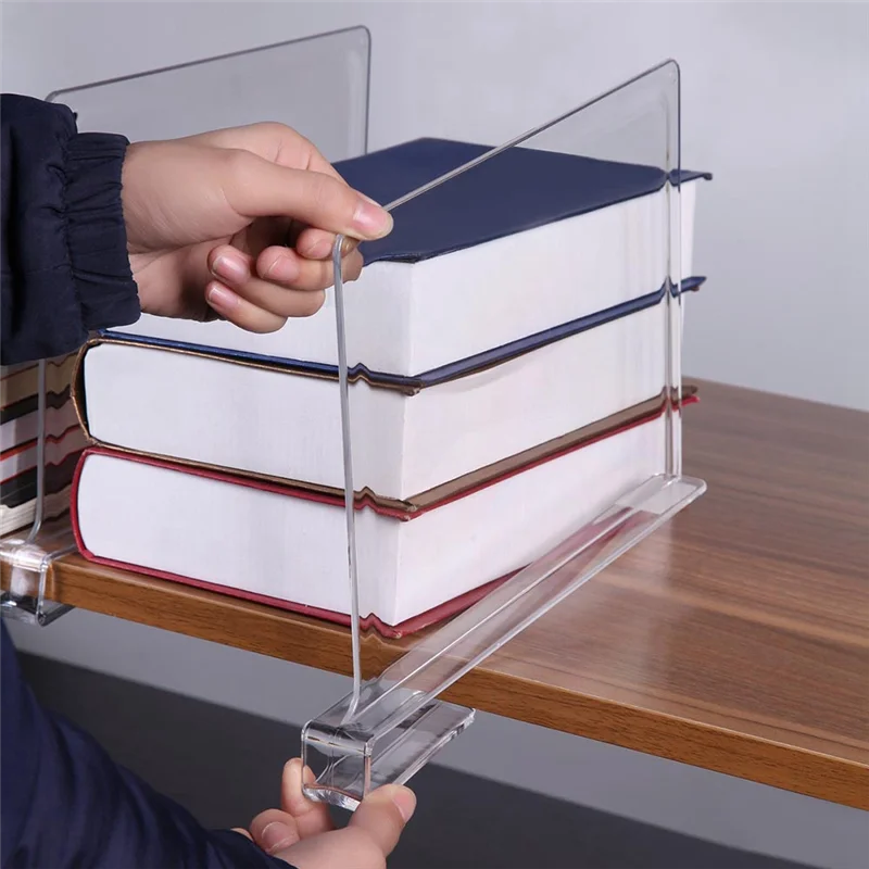 

Premium Clear Acrylic Shelf Dividers For Wardrobes, Bookshelves And Clothes Organization Cabinet Baffles
