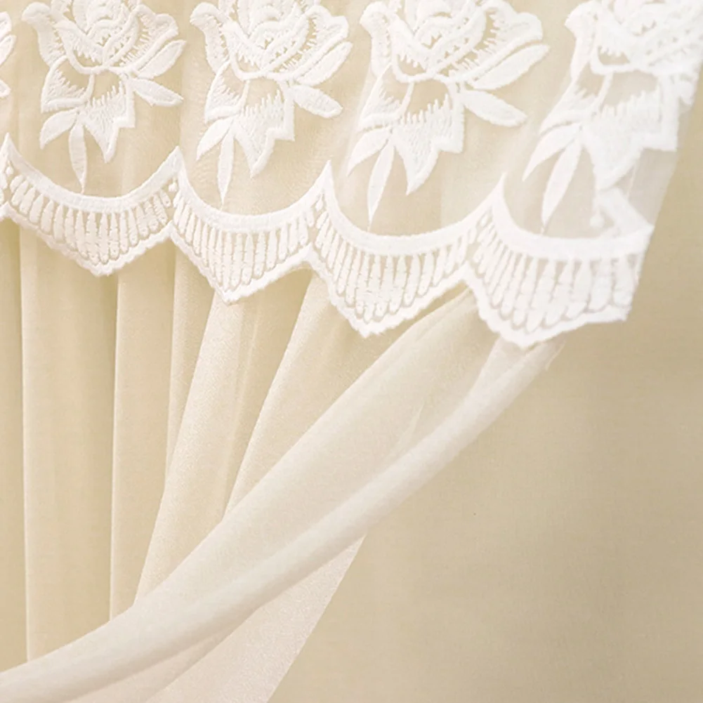 

Lace Solid Color Cabinet Blinds No Punching Sundry Cabinets Sliding Curtains Bookcases Shoe Cabinets Dust-proof Curtains