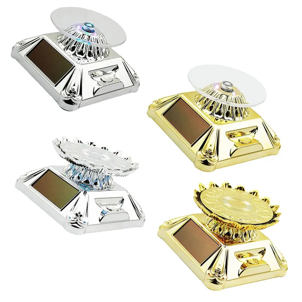 Perfeclan Solar Power Rotating Display Stand Turntable Jewellery Watch Phone