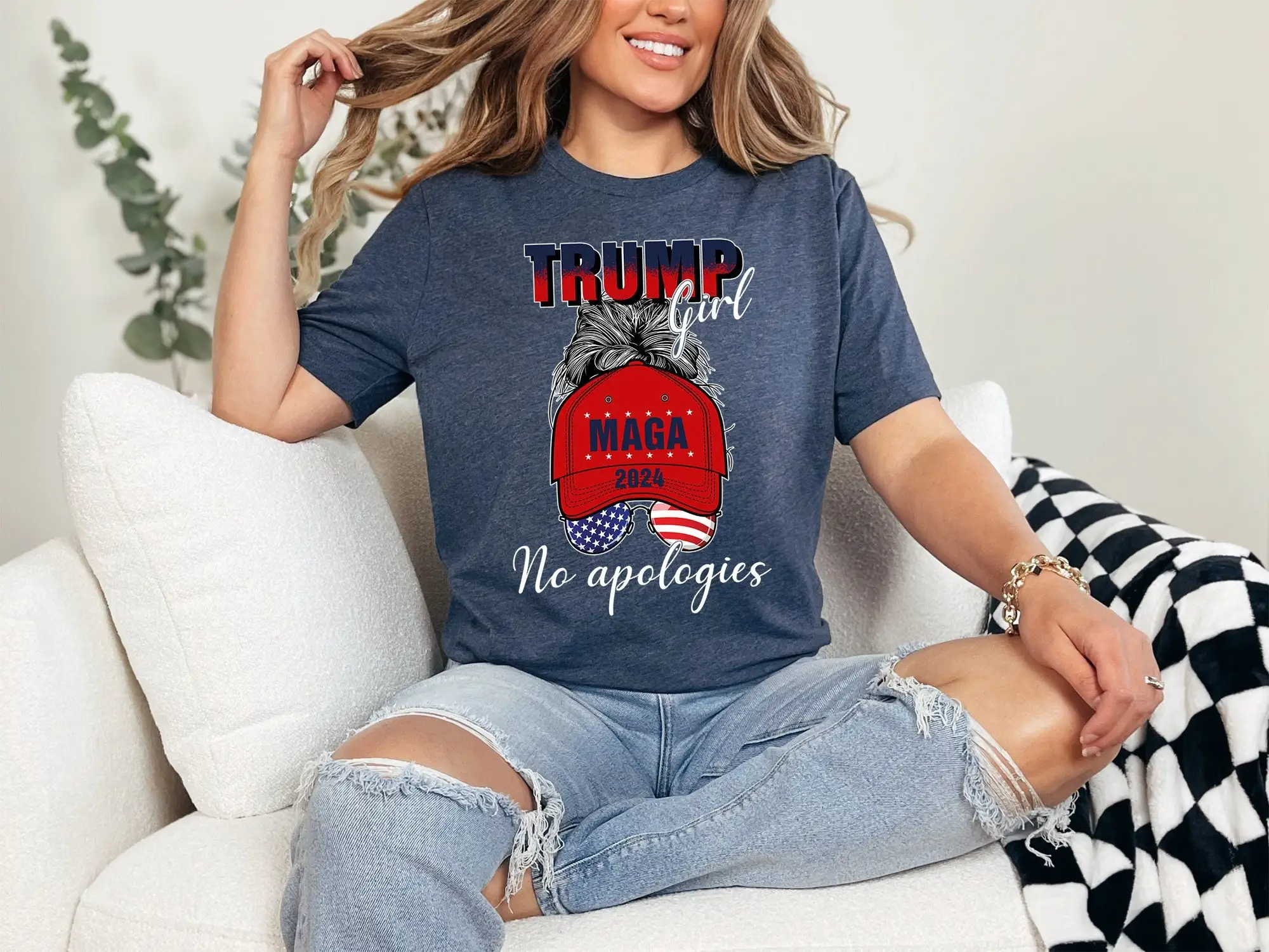 Trump Girl T shirt No Apologies Great America Taking Back American Mom Support USA Love Election