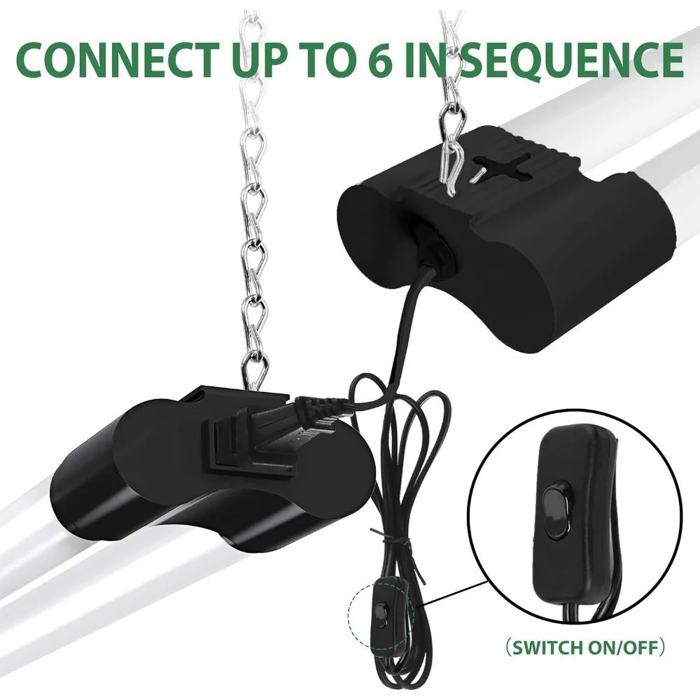 BBOUNDER 4 Pack Linkable LED Utility Shop Light, 4 FT, 4000 LM, 48 Inch Integrated Fixture for Garage, 40W Equivalent 250W