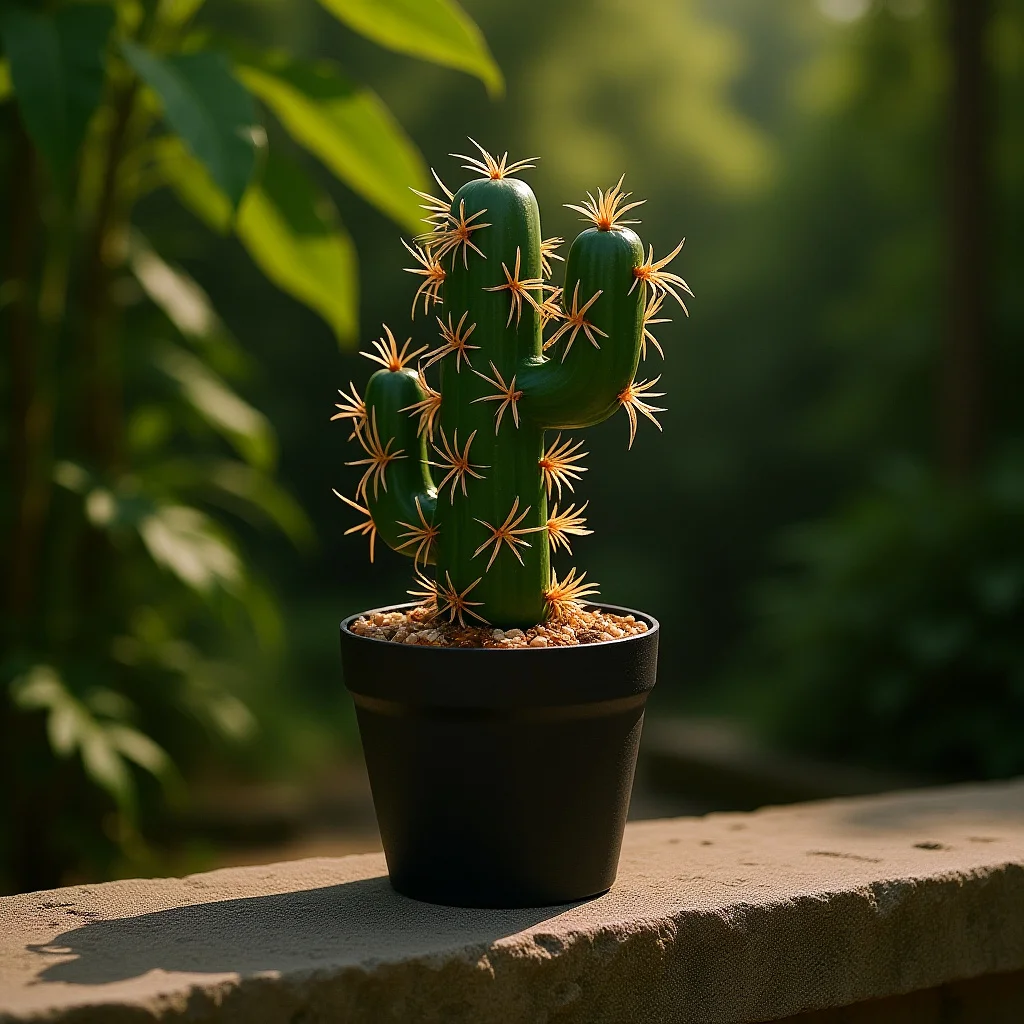 

Fake Potted Cactus Plant Realistic Artificial Succulent Decor for Tabletop Desk Home Garden Office Indoor Decoration