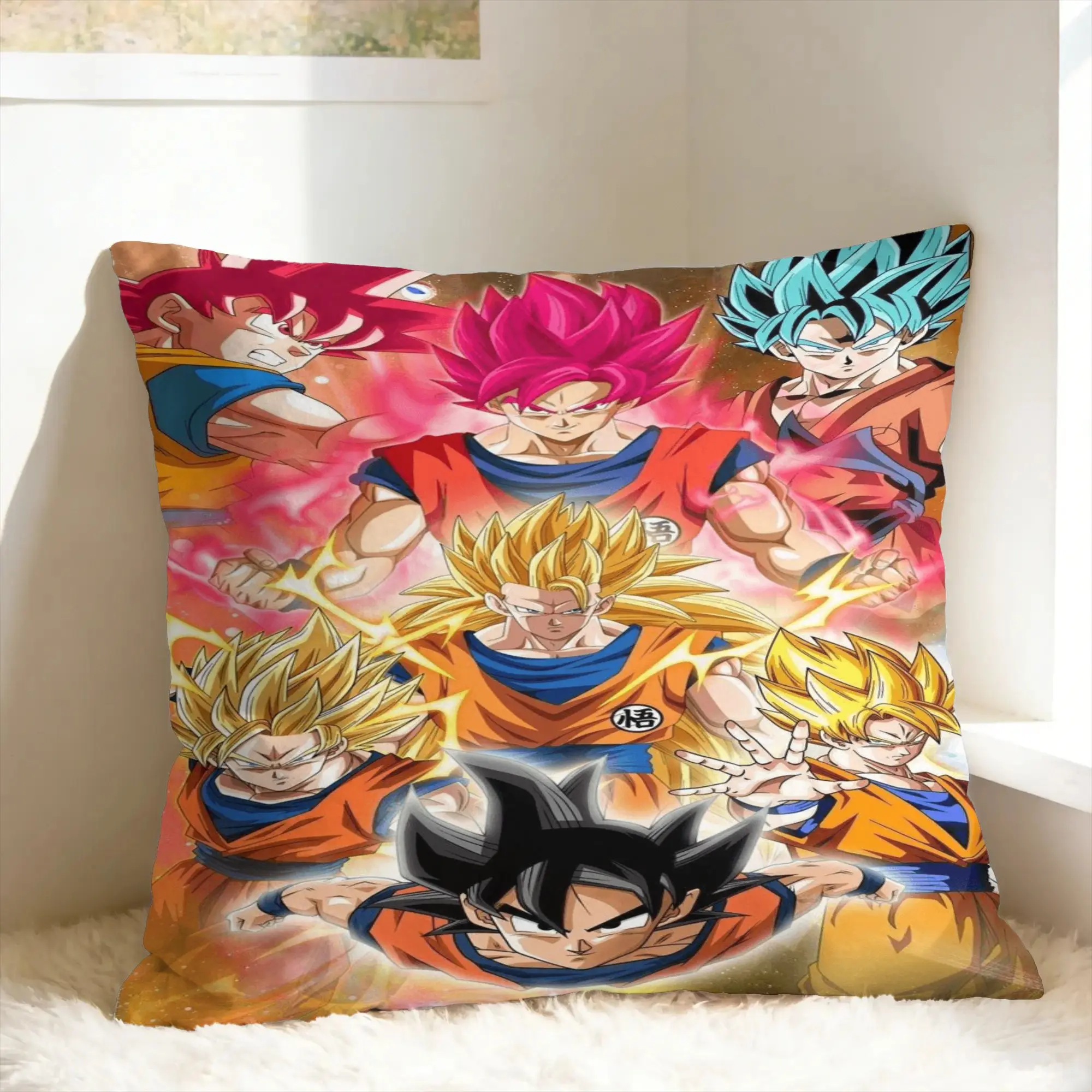 Pillow Case D-Dragon Anime Comfy  Pillow Cover For Sofa Couch Bed Living Room Vintage Pillowcases