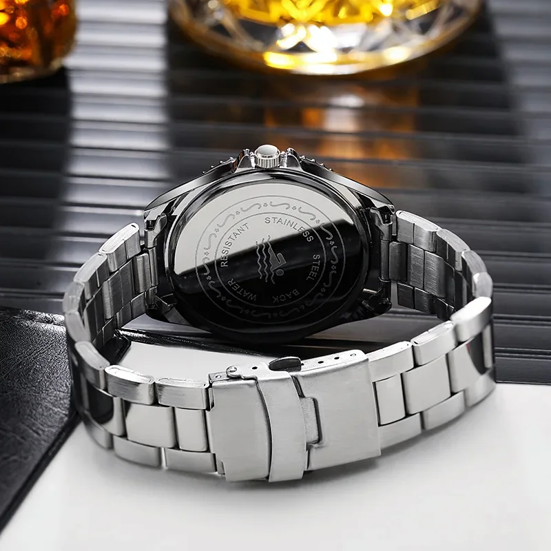 ساعة الكوارتز للرجال ، الفولاذ المقاوم للصدأ ، ساعات اليد للرجال ، الساعات الفاخرة ، أعلى الأصلي