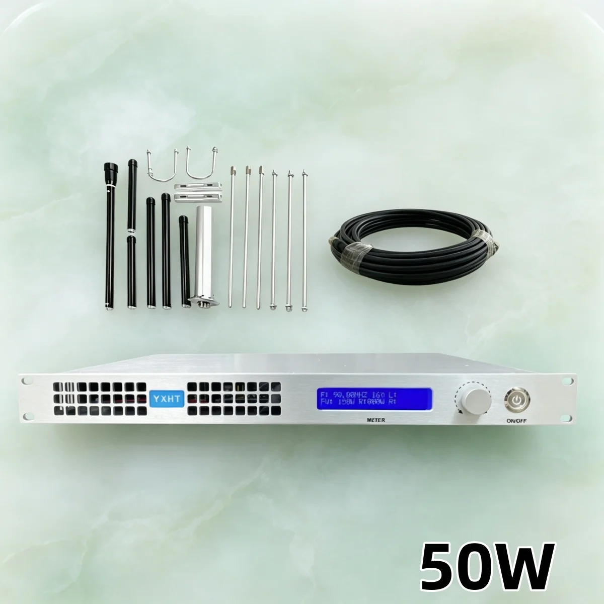 

TG- Church YXHT-1, 50W FM Transmitter Kit with Antenna, Large Gathering, Long Range Heat Dissipation Safe