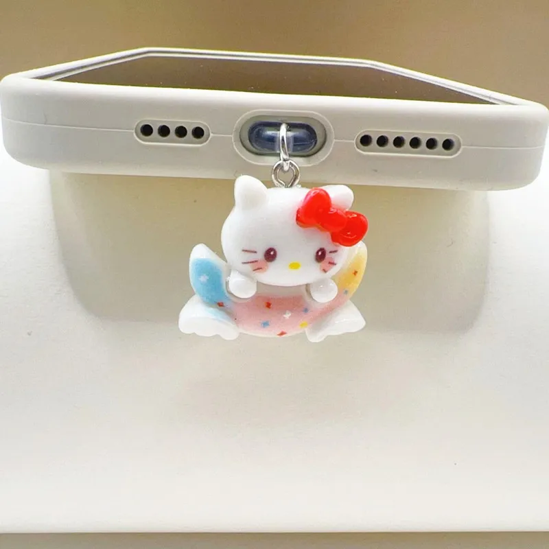 MINISO 3D Sanrio Phone Anti-Dust Plug For iPhone Samsung Xiaomi Huawei Type C Android Charging Port Protectors Resin Dustplugs