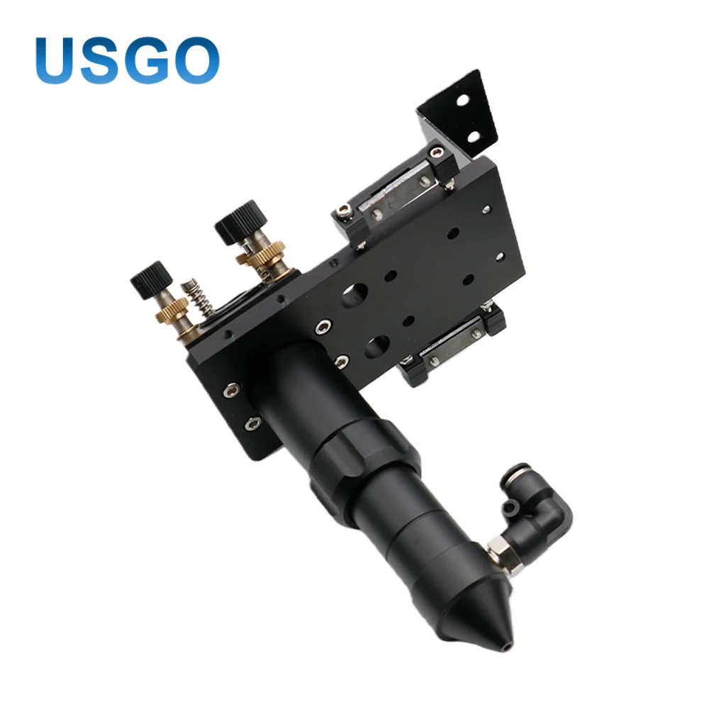 USGO C Series CO2 Laser Head Dia.18 FL38.1& Dia.20 FL50.8/63.5/101.6mm Mount for Laser Engraving Cutting Machine(Black)